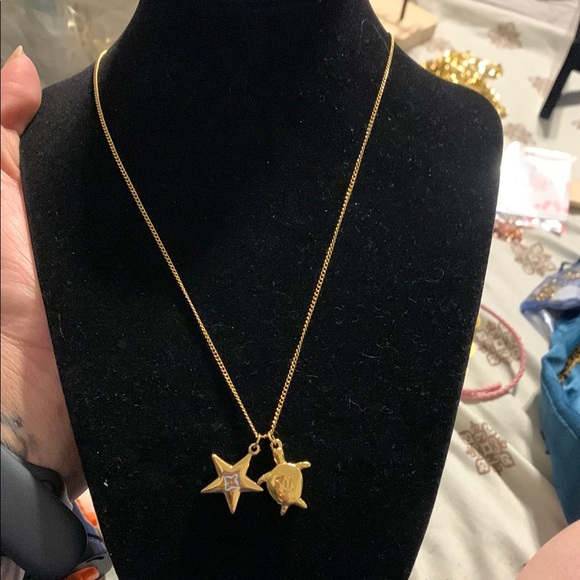 Louis Vuitton Gold Star & Turtle 🐢 Charm Necklace - Picture 1 of 4